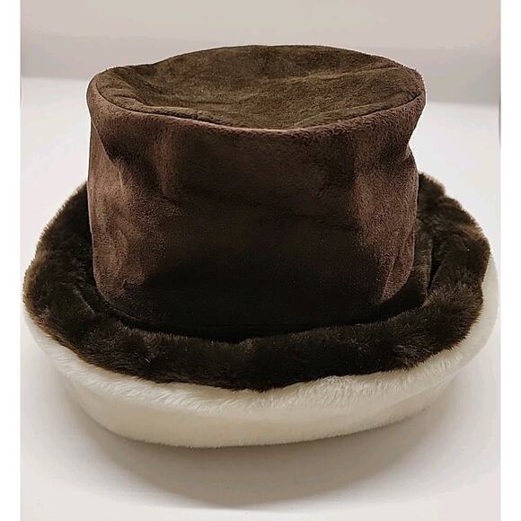 Vintage PETER BETTLEY LONDON Bucket Hat Womens Chocolate Brown Soft Faux Fur - Picture 2 of 12